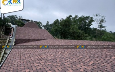 HOÀN THIỆN MÁI SỬ DỤNG NGÓI ERABITUM - MÀU NÂU ĐẤT TẠI HUẾ